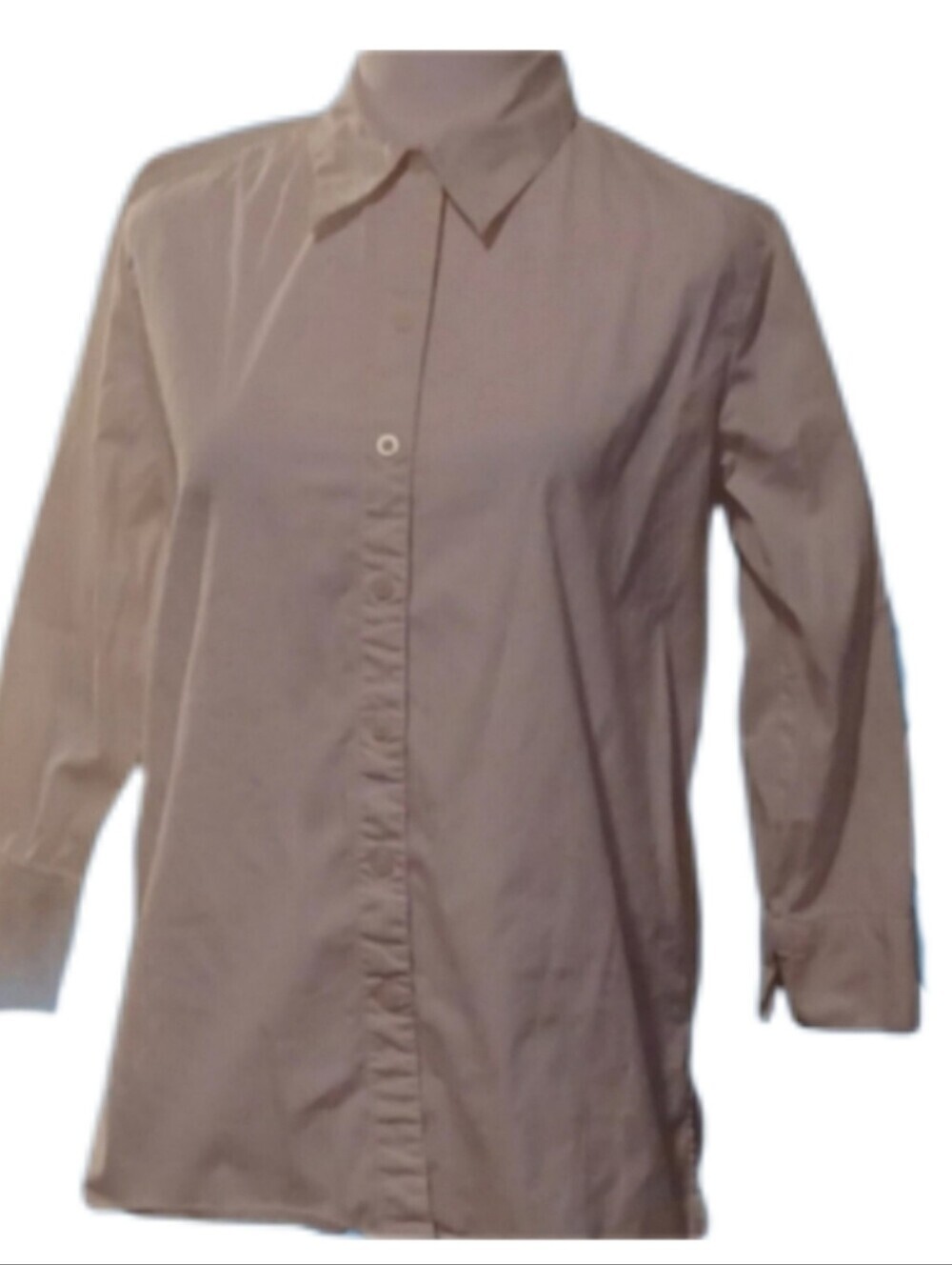 -- Cherokee White Casual Button Down Shirt Textured Cotton Women's Size Medium